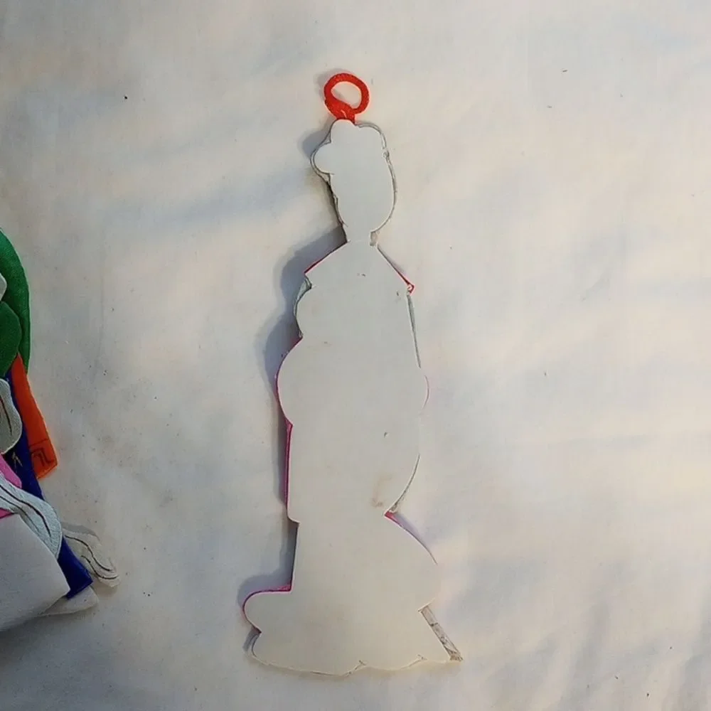 Set of Four Vintage Chinese Silk Lady Ornaments